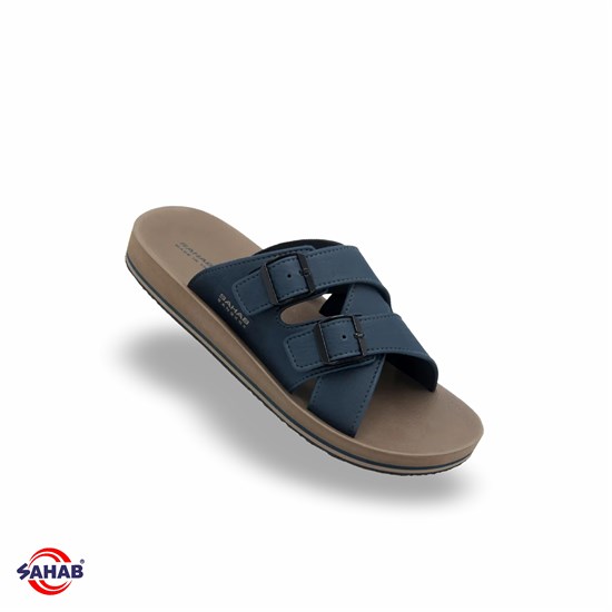 Шлёпанцы мужские SAHAB S694MK DARK BLUE-STONE (42 - 47) MONO COLOR S694MK_DK.BLUE-STONE