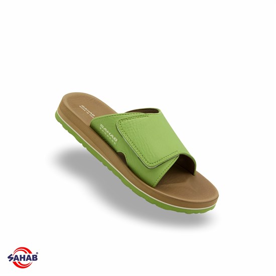 Шлёпанцы женские SAHAB S068WK APPLE-GREEN (38 - 41) MONO COLOR S068WK_APPLEGREEN - фото 7605
