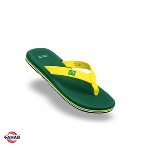 Вьетнамки женские SAHAB S076WV-2 GREEN-YELLOW (38 - 41) MONO COLOR S076WV-2_GREEN-YELLOW